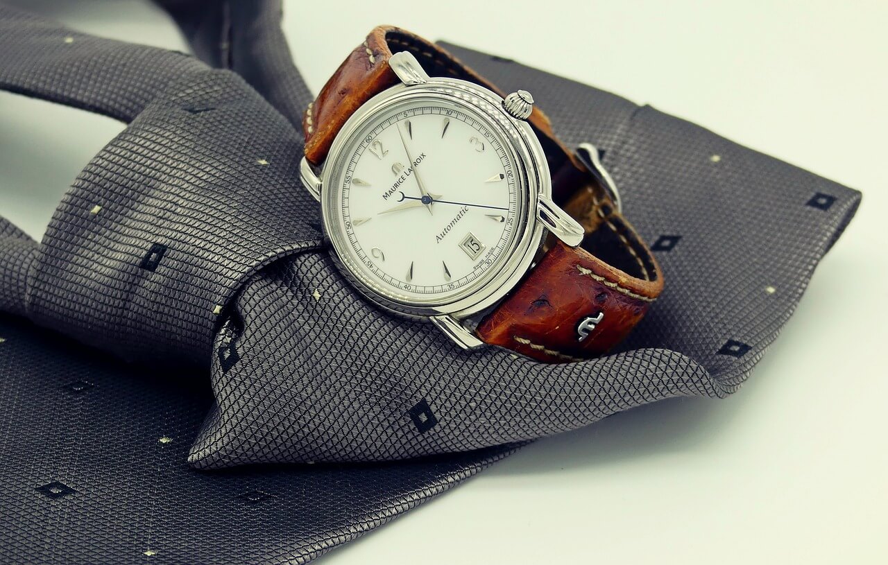 wrist-watch and tie